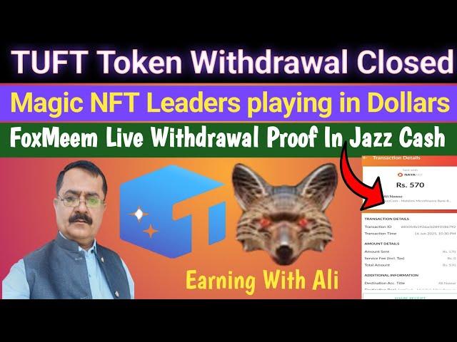 Treasure Fun Withdrawal Updates|TUFT Tokens Withdrawal Stoped |FoxMeem Live Withdrawal in jazz Cash.