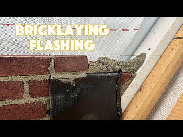 Laying A brickwork Flashing Roof With Lead Substitute - POV