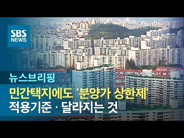 민간택지에도 '분양가 상한제'…적용기준 · 달라지는 것 / SBS / 주영진의 뉴스브리핑