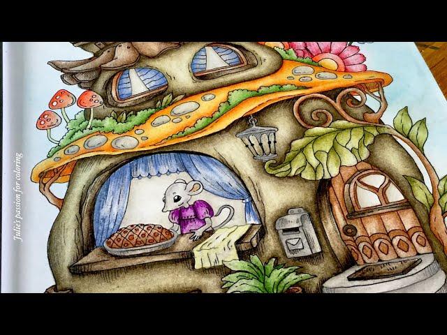 NICE LITTLE TOWN 6 by Tanya Bogema - prismacolor pencils - color along
