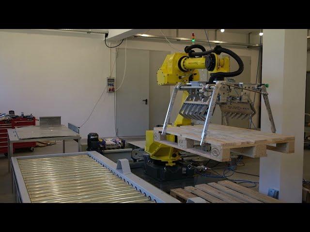 Palletizing robot in development stage