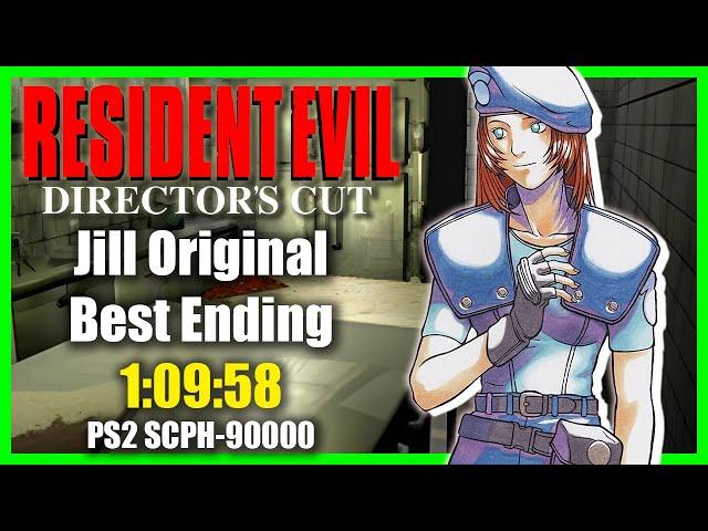 Resident Evil Director's Cut (PS1) Speedrun - Jill Original Best Ending - 1:09:58 [PS2 SCPH-90000]