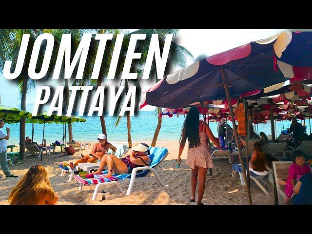 [4K] Walk along Jomtien Beach, Pattaya today, Thailand 2024