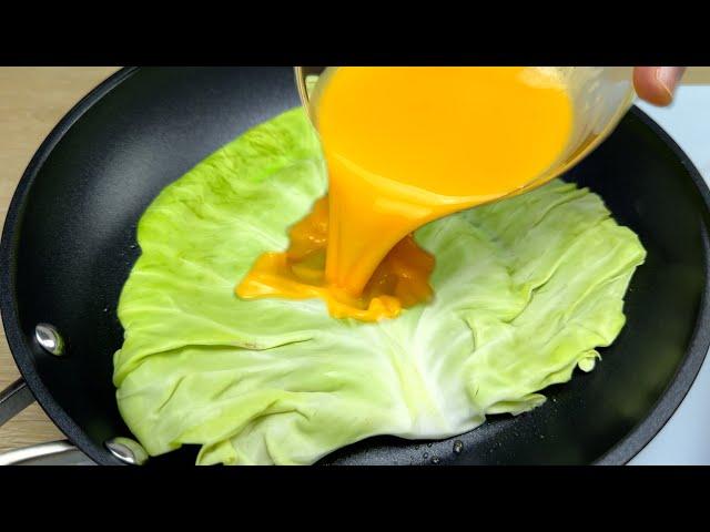 A new way to cook cabbage! Recipe for cabbage with egg, it's very tasty! # 283