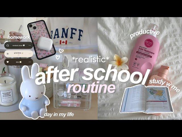 AFTER SCHOOL ROUTINE *realistic* || studying, productive, back to school