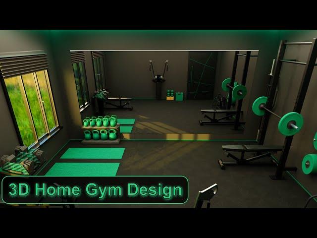 3D Home Gym design and render process using Blender.