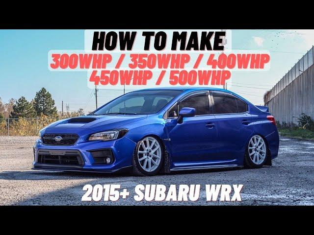 How to Make "X" Horsepower in a 2015+ Subaru WRX