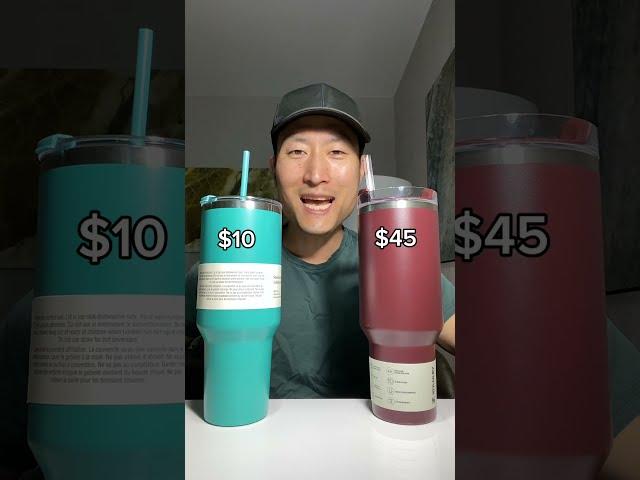 $10 vs $45 Tumbler (Stanley)