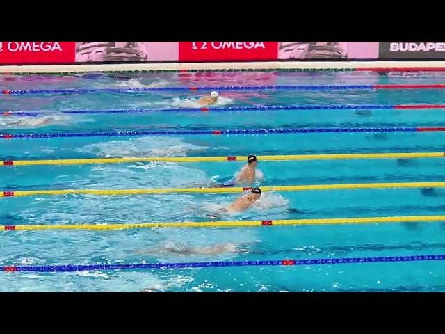 World Aquatics Swimming Championships 25m 2024 - Men 200m Breaststroke - Heat4 - AJ Pouch