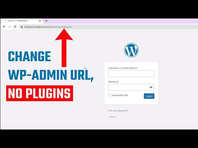 Change WordPress login page URL, without plugins | WordPress Security | #WordPress 85