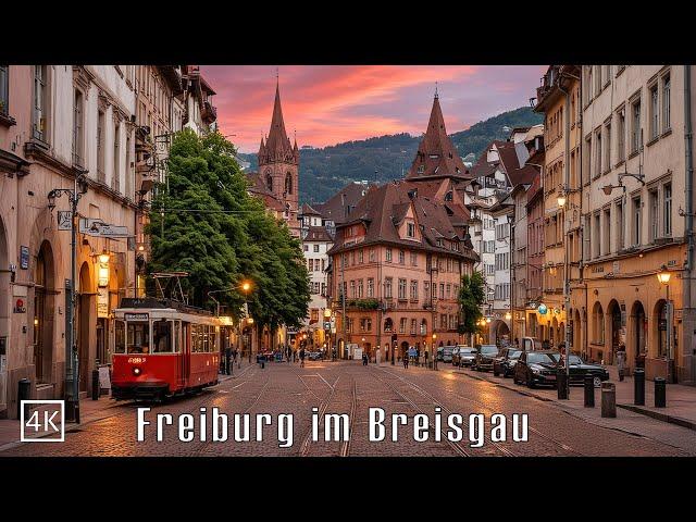 Freiburg im Breisgau  A Scenic Evening Stroll in Freiburg’s Historic Center in Germany 4k