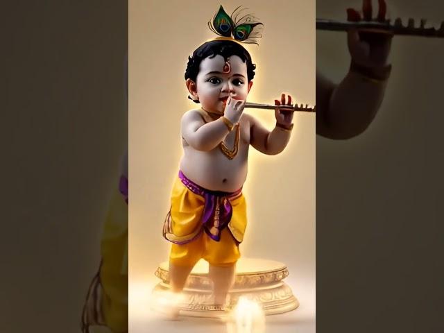 Baby Krishna Playing Flute |#cute #shorts #shortvideo  #devotional #krishna #viralvideo  #video