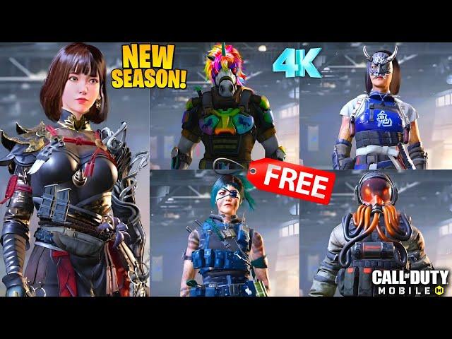 *NEW* Season 5 All Battle Pass Characters | Season 5 All Free Rank Free & Paid Characters Codm 2025