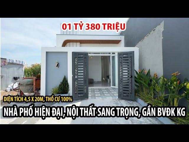 Nhà phố hiện đại, nội thất sang trọng, hẻm ô tô 5m, gần BVĐK Kiên Giang