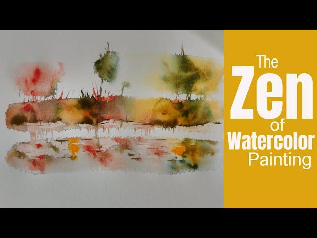 Abstract Landscape Watercolor Painting / The Zen of Watercolor Painting