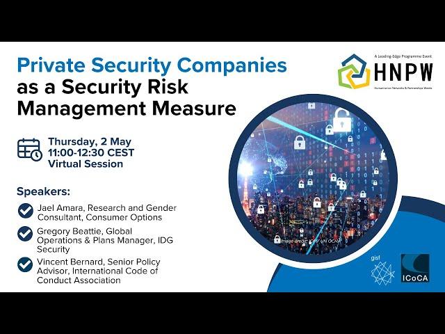 Private Security Companies as a Security Risk Management Measure | GISF at HNPW