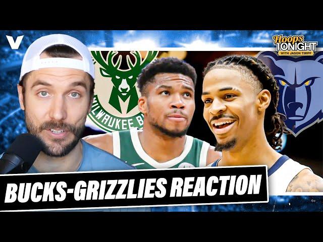 Bucks-Grizzlies Reaction: Giannis & Milwaukee MAJOR ISSUES, Ja Morant GOES OFF | Hoops Tonight