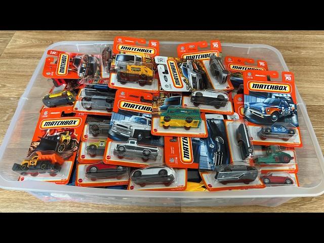 Opening boxes with Matchbox cars