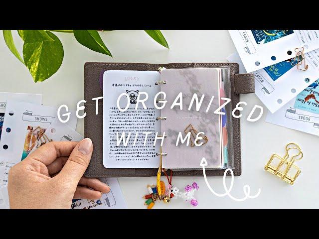 Get Organized With Me  Mini 5 Rings + Pocket Planner Refresh (ASMR)