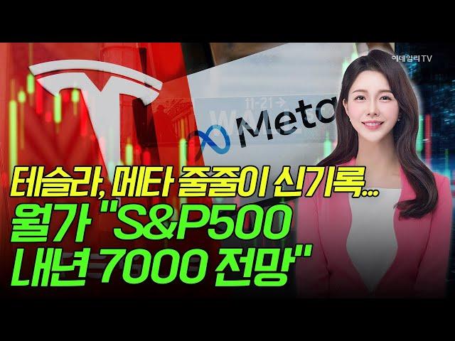 [출근길 경제] 테슬라, 메타 줄줄이 신기록... 월가 “S&P500 내년 7000 전망” | Market Signal (20241209)