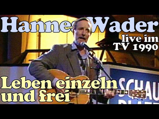 HANNES WADER: Leben einzeln und frei - LIVE 1990 - Fernsehauftritt in Talkshow