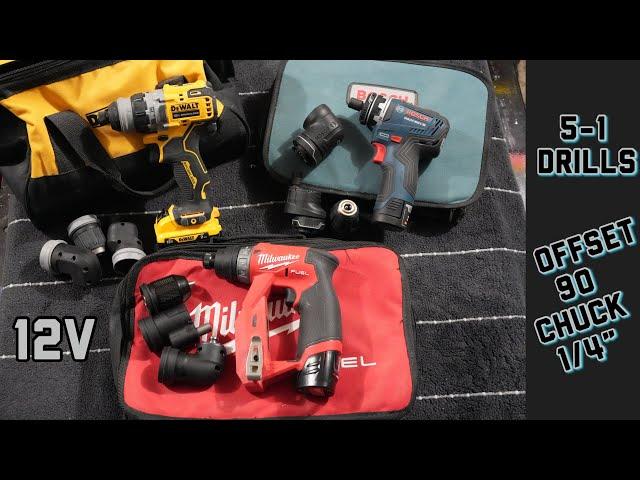 12V Bosch, DeWalt, Milwaukee 5 in 1 Drill Comparison