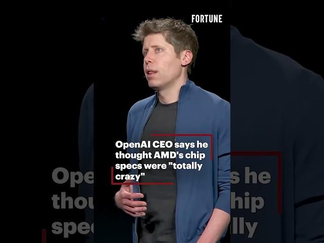 OpenAI CEO says he thought AMD's chip specs were "totally crazy" #OpenAI #AMD #ai