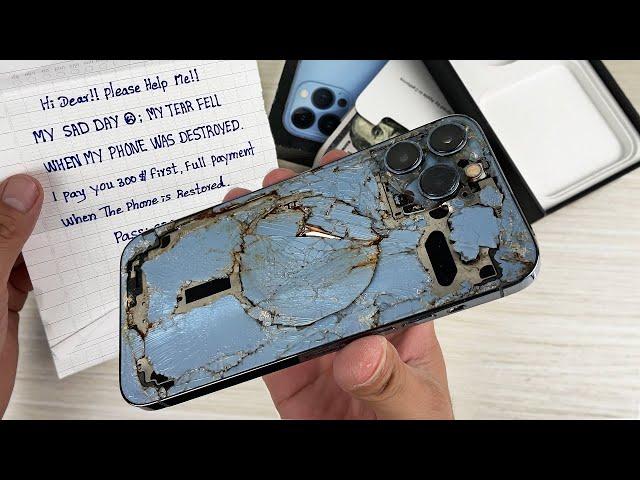 How i Restore Destroyed iPhone 13 Pro Max, Cracked Phone Restoration