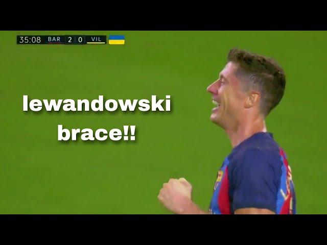 Robert Lewandowski 2 Goal vs Villarreal | 20 october 2022 #goals #barcelona #ronaldo #messi