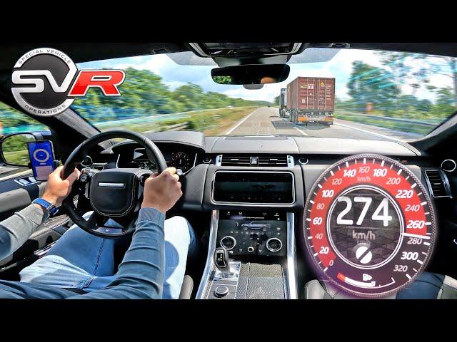 RANGE ROVER SPORT SVR 5.0 V8 S/C 575HP on AUTOBAHN!