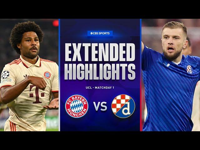 Bayern Munich vs. Dinamo Zagreb: Extended Highlights | UCL League Phase MD 1 | CBS Sports Golazo