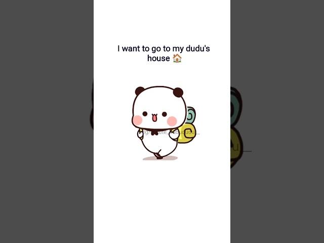 bubu Want to go dudu's house #dudububu #cute #bubuanddudu #gomapeachu #shorts #youtubeshorts