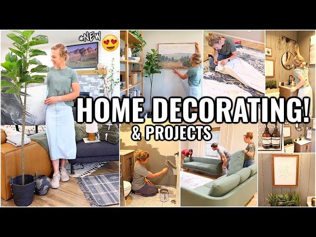HOME DECORATING & PROJECT IDEAS!! DECORATE WITH ME | DECORATING AND ORGANIZING MOTIVATION