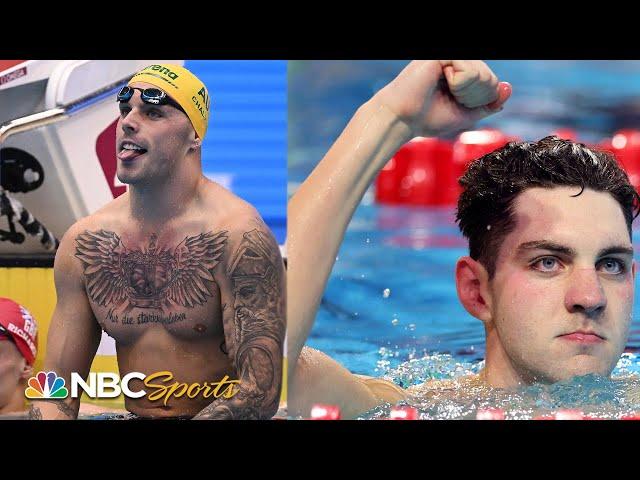 Australia's favorite vs. USA's final qualifier decided by final touch in 100 free final | NBC Sports