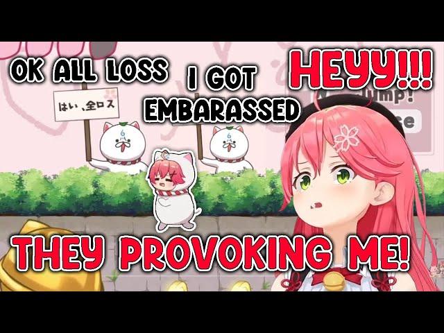 Miko tries the new HoloParade game and gets triggered by the mini game