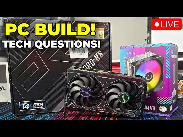 Live Building A Budget Gaming PC! Answering YOUR Tech Questions!