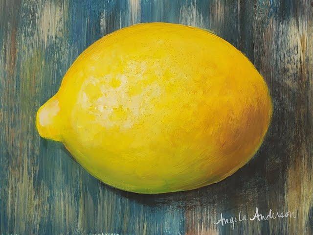 How to Paint a Lemon - Acrylic Painting LIVE Tutorial