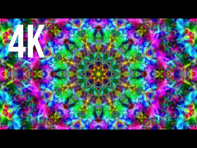 8 Hours 4k Kaleidoscope: Calming Ambient Music and Visual Tie-Dye Screensaver to Soothe Your Senses