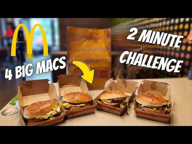 McDonald's 4 Big Macs in 2 minute Challenge