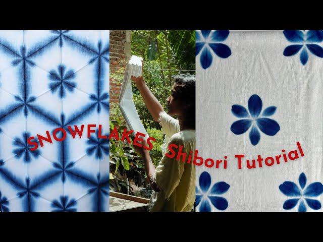 ️ SNOWFLAKES ️ tie dye tutorial || how to fold and dip dye sekka shibori (snow flower)