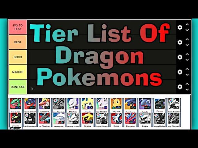 TIER LIST OF DRAGON TYPE POKEMONS | MONSTER WORLD TRAINERS #pokeverse