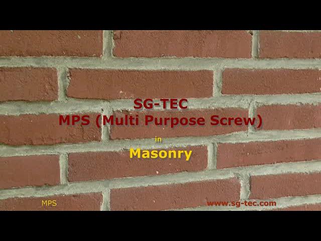 SG-TEC MPS Multi Purpose Screw in Masonry