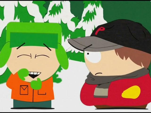 Kyle can't stop laughing at cartman