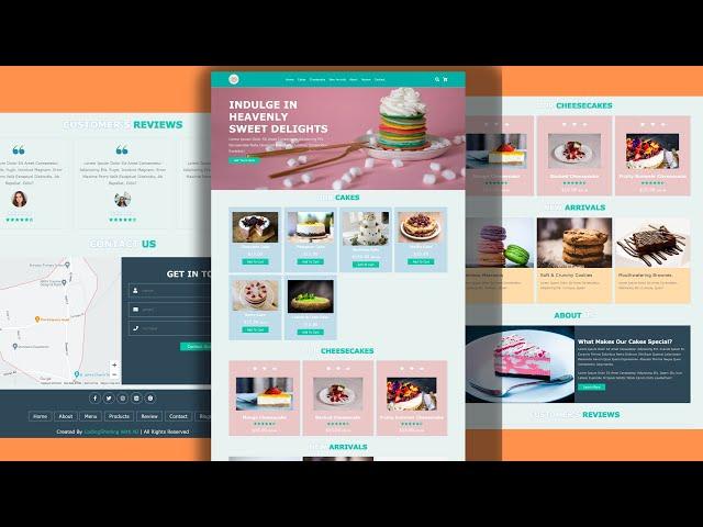 Responsive Website Design | HTML | CSS | JS - Bakery Website - part 1