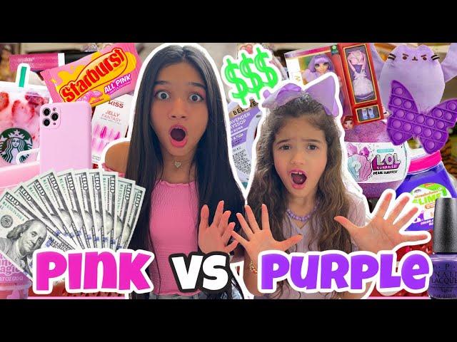 PINKVS PURPLESHOPPING CHALLENGE! NO BUDGET!!!