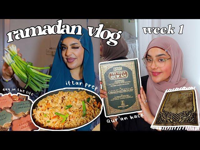 ramadan vlog | week 1 - spend a typical evening with me, iftar meal prep, Qur'an hack & more!