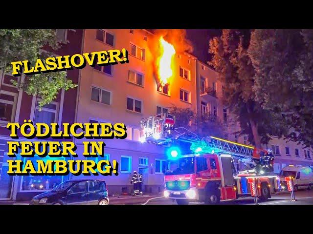 FLASHOVER! +++ TÖDLICHES FEUER IN HAMBURG +++ VOLLBRAND | FEUERWEHR | MENSCHENRETTUNG | MANV