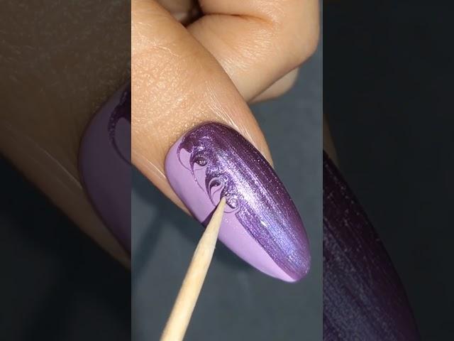 Purple Toothpick Nail Art ideas #shorts #nailart2023 #youtubeshorts #toothpicknailart #1minutenailar