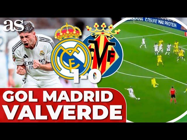 GOLAZO de FEDE VALVERDE en el REAL MADRID 1 - VILLARREAL 0 | LALIGA