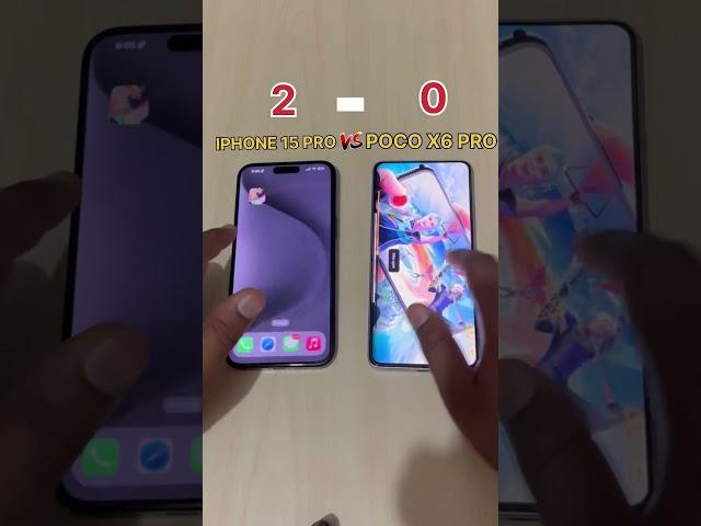 POCO X6 PRO Vs IPHONE 15 PRO MAX-SPEED CHECK #pubgmobile #freefire #pocox6pro #iphone #shorts